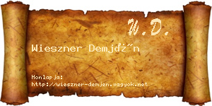 Wieszner Demjén névjegykártya